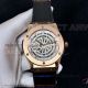 Perfect Replica Hublot Big Bang Rose Gold Case Blue Roman Hollow Face 45mm Watch (7)_th.jpg